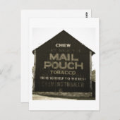 Chew Mail Pouch Tobacco - Antiek fotoafwerking Briefkaart (Voorkant / Achterkant)