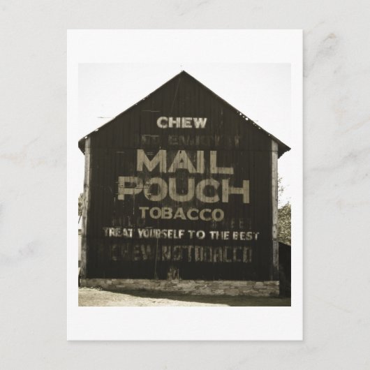 Chew Mail Pouch Tobacco - Antiek fotoafwerking Briefkaart (Voorkant)