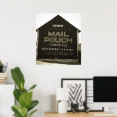 Chew Mail Pouch Tobacco Barn Antiek Finish Finish Poster (Thuiskantoor)