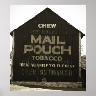 Chew Mail Pouch Tobacco Barn Antiek Finish Finish Poster