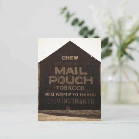 Chew Mail Pouch Tobacco Barn - Sepia Finish Briefkaart (Staand voorkant)