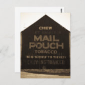 Chew Mail Pouch Tobacco Barn - Sepia Finish Briefkaart (Voorkant / Achterkant)