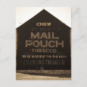 Chew Mail Pouch Tobacco Barn - Sepia Finish Briefkaart