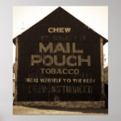 Chew Mail Pouch Tobacco Barn Sepia Poster (Voorkant)