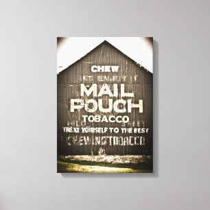 Chew Mail Pouch Tobacco Verwen jezelf naar het bes Canvas Afdruk