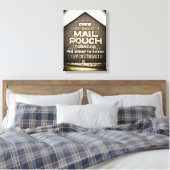 Chew Mail Pouch Tobacco Verwen jezelf naar het bes Canvas Afdruk (Insitu (Slaapkamer))