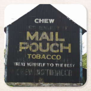 Chew Mail Pouch Vintage Schuur Americana Kartonnen Onderzetters