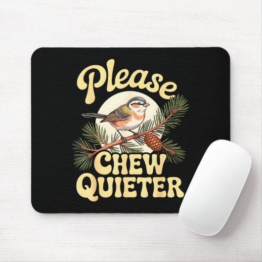 Chew Quieter Funny Bird Saying Muismat (Met muis)