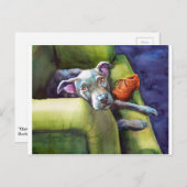 Chew Shoe, Terrier op de Couch Briefkaart (Voorkant / Achterkant)
