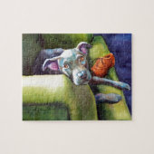 Chew Shoe, Terrier op de Couch Legpuzzel (Horizontaal)