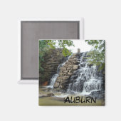 Chewacla State Park Auburn waterval foto magneet (Voorkant / Achterkant)