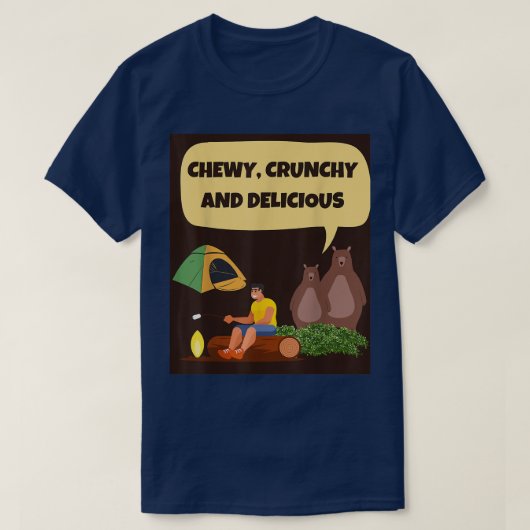 CHEWY, CRUNCHY EN DELICIEUZE beren die honger lijd T-shirt (Design voorkant)