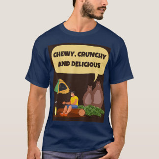 CHEWY, CRUNCHY EN DELICIEUZE beren die honger lijd T-shirt