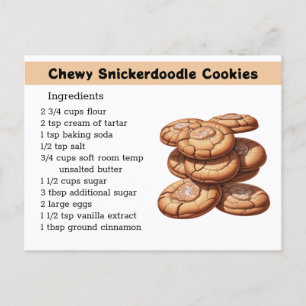 Chewy Snickedoodle Cookies Recept Briefkaart