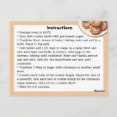 Chewy Snickedoodle Cookies Recept Briefkaart (Achterkant)