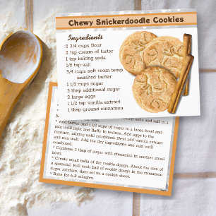 Chewy Snickedoodle Cookies Recept Briefkaart