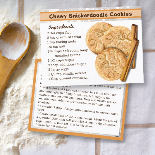 Chewy Snickedoodle Cookies Recept Briefkaart