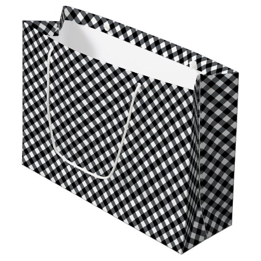 Chex 12-BLACK-WHITE-GIFT BAG L Groot Cadeauzakje (Voorkant Gekanteld)