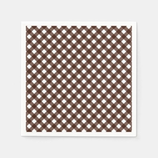 CHEX 13-DARK BROWN-PAPER NAPKINS SERVETTEN (Voorkant)