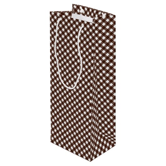 Chex 13-DARK BROWN-WIJN FLACONBAG Wijn Cadeautas (Achterkant Gekanteld)