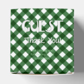 Chex 16-CHRISTMAS GREEN-FAVOR BOX, sq hartdoos Bedankdoosjes (Bovenkant)