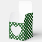 Chex 16-CHRISTMAS GREEN-FAVOR BOX, sq hartdoos Bedankdoosjes (Geopend)