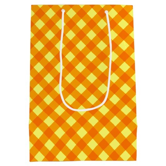 Chex 3-ORANJE GEEL-GIFT BAG M Medium Cadeauzakje (Achterkant)