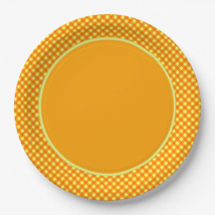 CHEX 3-ORANJE GEEL-PAPIER BORD-2 PAPIEREN BORDJE