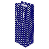 Chex 4-DARK BLUE-WINE FLACON GIFT BAG Wijn Cadeautas (Voorkant Gekanteld)