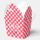 Chex 7-WATERMELON RED-PARTIJ FAVOR BOX, uit de doo Bedankdoosjes (Geopend)