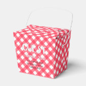 Chex 7-WATERMELON RED-PARTIJ FAVOR BOX, uit de doo Bedankdoosjes (Voorkant Zijde)
