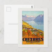 Chexbres Vintage Poster 1923 Briefkaart (Voorkant / Achterkant)