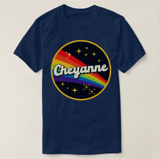 Cheyanne regenboog in ruimte  stijl t-shirt (Design voorkant)