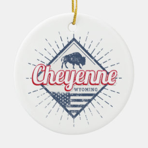 Cheyenne City Wyoming Verenigde Staten Verenigde Keramisch Ornament
