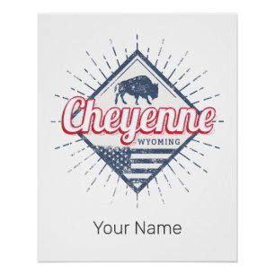 Cheyenne City Wyoming Verenigde Staten Verenigde Perfect Poster