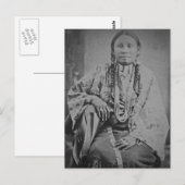 Cheyenne Indian Woman  Stereoview Card Briefkaart (Voorkant / Achterkant)