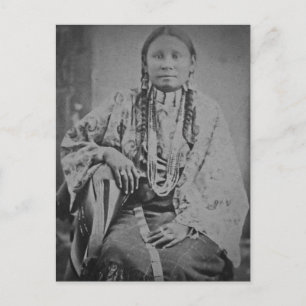 Cheyenne Indian Woman  Stereoview Card Briefkaart