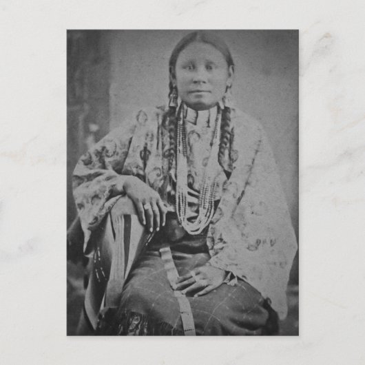 Cheyenne Indian Woman  Stereoview Card Briefkaart (Voorkant)