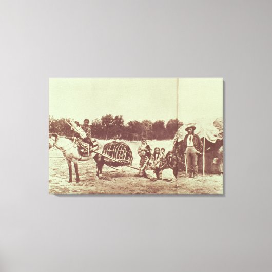 Cheyenne Indians on the Move, 1878 (foto) Canvas Afdruk (Voorkant)