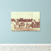 Cheyenne Indians on the Move, 1878 (foto) Canvas Afdruk (Insitu (Houten vloer))