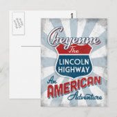 Cheyenne Lincoln Highway  America Wyoming Briefkaart (Voorkant / Achterkant)