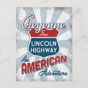 Cheyenne Lincoln Highway  America Wyoming Briefkaart
