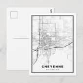 Cheyenne Map Briefkaart (Voorkant / Achterkant)