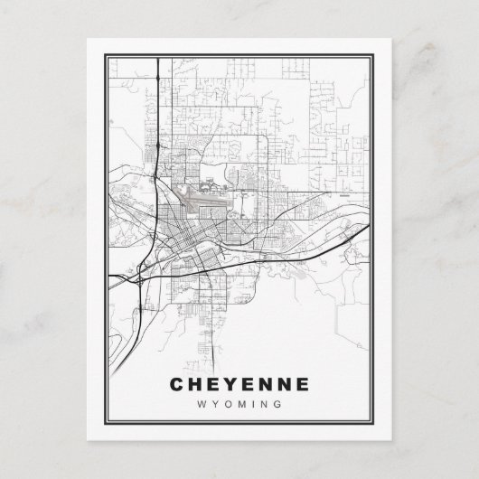 Cheyenne Map Briefkaart (Voorkant)