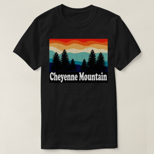 Cheyenne Mountain Colorado Retro T-shirt (Design voorkant)