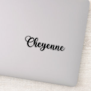 Cheyenne Naam - Handgeschreven kalligrafie Sticker