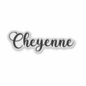 Cheyenne Naam - Handgeschreven kalligrafie Sticker (Voorkant)