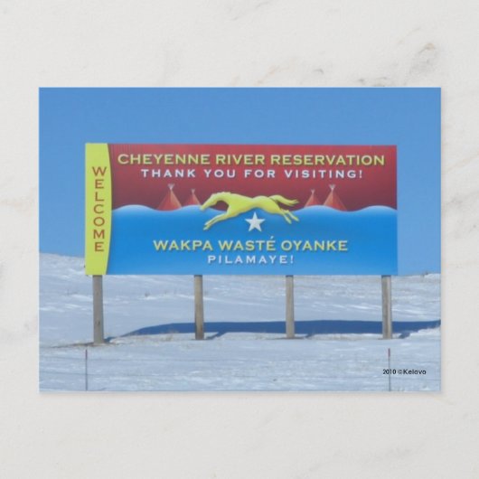Cheyenne River Reservation Briefkaart (Voorkant)
