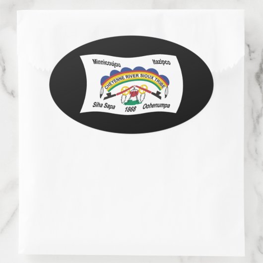 Cheyenne River Sioux Flag Sticker (Tas)