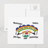 Cheyenne River Sioux-vlag-ansichtkaart Briefkaart (Voorkant / Achterkant)